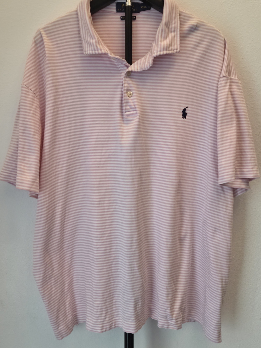 Polo by Ralph Lauren Pink & White Striped Men’s Polo